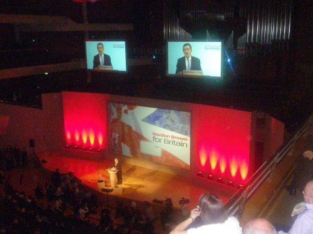 Gordon Brown makes his first speech as the Labour Party's new Leader Gordon Brown makes his first speech as the Labour Party's new Leader