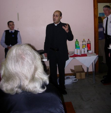 Rev Nigel welcomes the guests