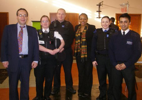 Harry Cohen MP and I with our local Safer Neighbourhoods Police Teams