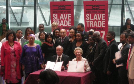 Ken and Unesco sign a formal book of remembrance Ken and Unesco sign a formal book of remembrance
