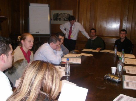 GMB young members take part in the 'organising members' workshop 