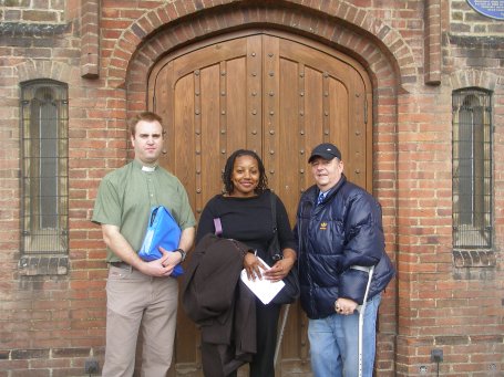 With Rev Tim Davies and church warden David Hughes With Rev Tim Davies and church warden David Hughes
